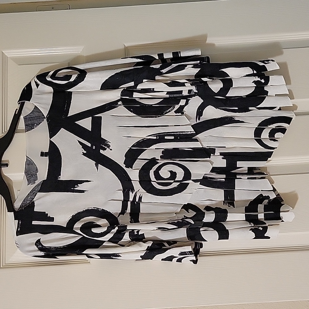 Black and white party blouse